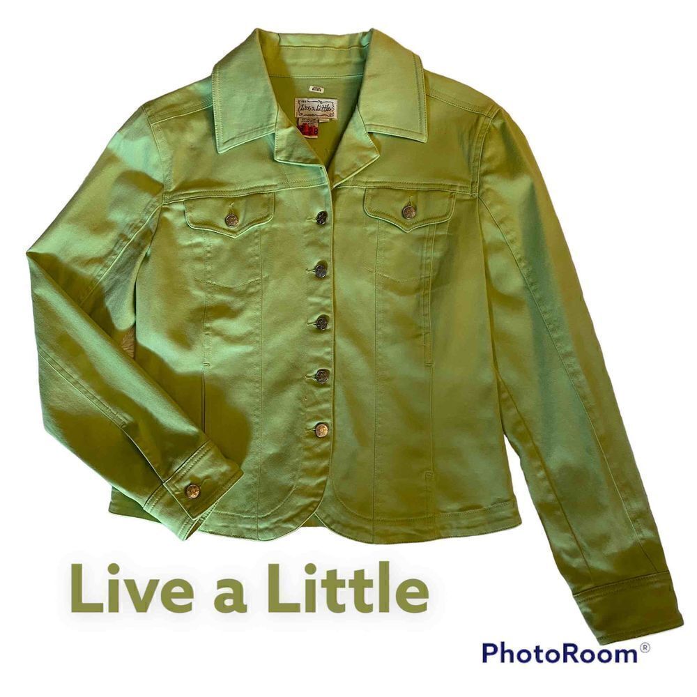 Live a Little Women's Vibrant Green Jean Jacket